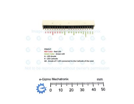LED Array 12-Bar Green DD-8G4HWB