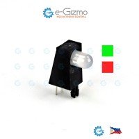 5mm High Brightness Bicolor LED with Holder PCB Mount LH51L303F-HTS Bi-Color