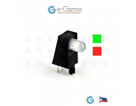 5mm High Brightness Bicolor LED with Holder PCB Mount LH51L303F-HTS Bi-Color