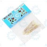 FLGR3MM-10P Green LED 3mm Flat 10pcs