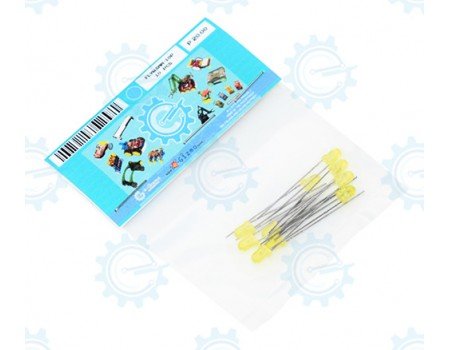 FLYW3MM-10P Yellow LED 3mm Flat 10pcs