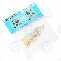 FLOR3MM-10P Orange LED 3mm Flat 10pcs