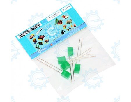 LTL-9234A-5P LED Green Square 5mm 5pcs