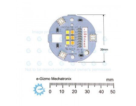 DIY Daylight + Warmwhite + RGB LED Module on 39mm Aluminum Substrate