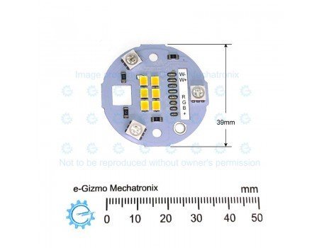 DIY Warmwhite + RGB LED Module on 39mm Aluminum Substrate