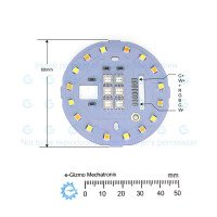 DIY Daylight + Warmwhite + RGB LED Module on 60mm Aluminum Substrate