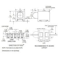 3mm Prism Circuit Board Indicator RED SMD