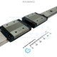 THK Linear Motion Guide LM 24x8.5x444mm with 2x carriage SRS12WM [Refurbished]