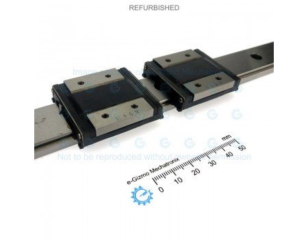 THK Linear Motion Guide LM 24x8.5x455mm with 2x carriage RSH12WZM [Refurbished]