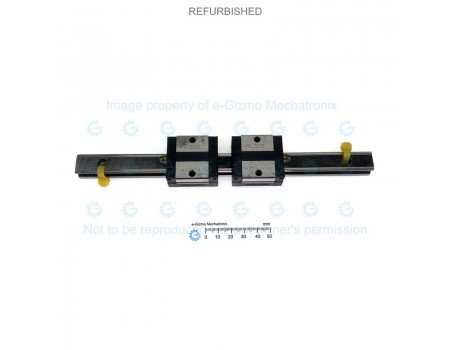 THK Linear Motion Guide LM 15x12.5x220mm with 2x carriage SSR15 [Refurbished]