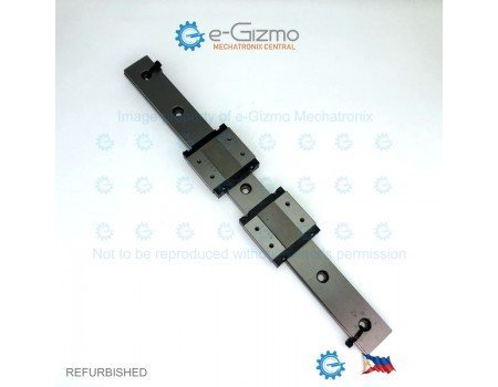 THK Linear Motion Guide LM 24x8.5x270mm with 2x carriage RSR12WVM [Refurbished]