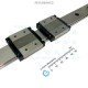 THK Linear Motion Guide LM 24x8.5x270mm with 2x carriage RSR12WVM [Refurbished]