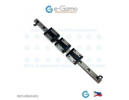 THK Linear Motion Guide LM 12x7.5x220mm with 3x carriage RSH12ZM [Refurbished]