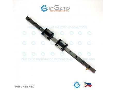 THK Linear Motion Guide LM 12x7.5x283mm with 2x carriage RSR12ZM [Refurbished]