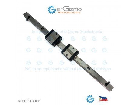 THK Linear Motion Guide LM 15x12.5x338mm with 2x carriage SSR15 [Refurbished]