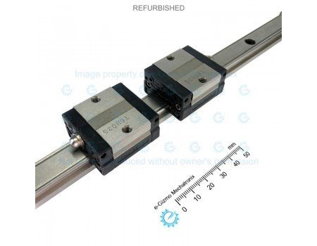 THK Linear Motion Guide LM 15x12.5x338mm with 2x carriage SSR15 [Refurbished]