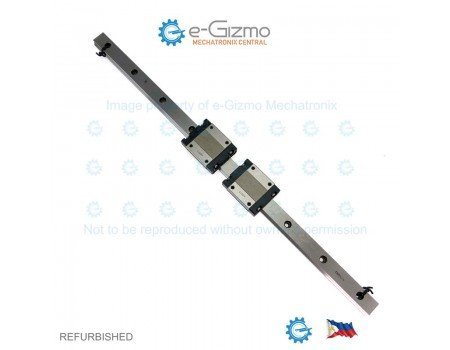 THK Linear Motion Guide LM 15x9.5x349mm with 2x carriage SRS15M [Refurbished]