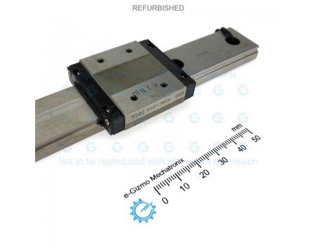 THK Linear Motion Guide LM 24x8.5x139mm with 1x carriage RSR12WVM [Refurbished]