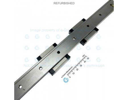 Misumi Linear Motion Guide LM 24x8x309mm + 2x carriage SSEBW-14  [Refurbished]