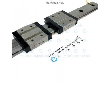 Misumi Linear Motion Guide LM 24x8x309mm + 2x carriage SSEBW-14  [Refurbished]