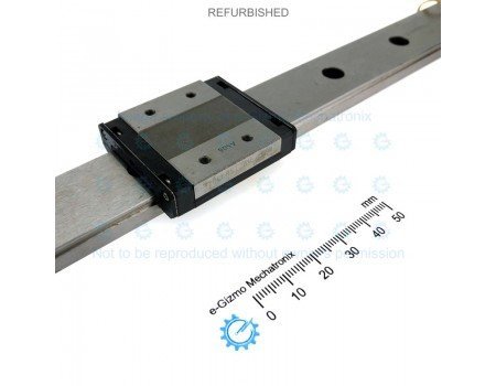 THK Linear Motion Guide LM 24x8.5x318mm with 1x carriage SRS12WM [Refurbished]