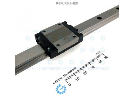 THK Linear Motion Guide LM 15x9.5x309mm with 1x carriage SRS15M [Refurbished]