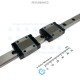 IKO Linear Motion Guide LM 12x8x348mm with 2x carriage LWL12B [Refurbished]