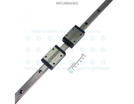 THK Linear Motion Guide LM 15x12.5x579mm with 2x carriage SSR15 [Refurbished]