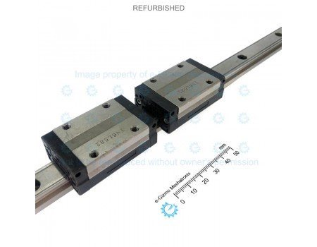 THK Linear Motion Guide LM 15x12.5x579mm with 2x carriage SSR15 [Refurbished]