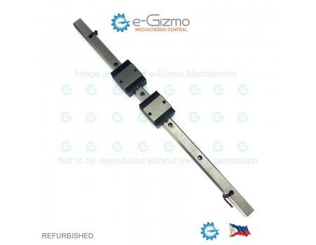 NSK Linear Motion Guide LM 15x12.5x370mm with 2x carriage LS15 [Refurbished]