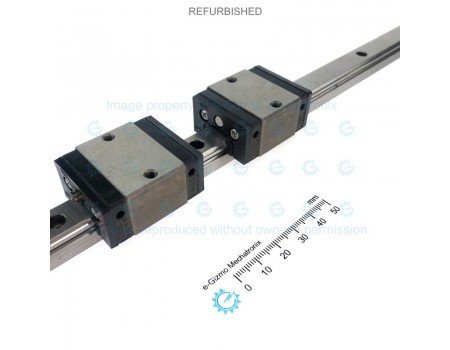 NSK Linear Motion Guide LM 15x12.5x370mm with 2x carriage LS15 [Refurbished]