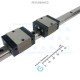 NSK Linear Motion Guide LM 15x12.5x370mm with 2x carriage LS15 [Refurbished]