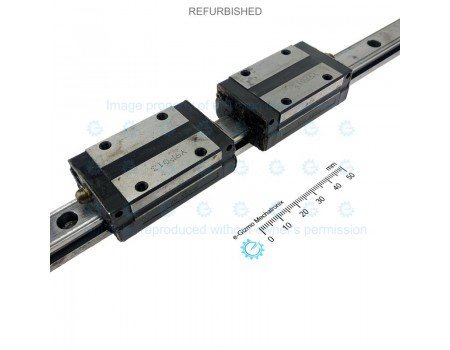 THK Linear Motion Guide LM 15x12.5x518mm with 2x carriage SSR15 [Refurbished]