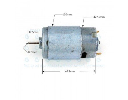 6-16.2VDC 50W 12500rpm High Torque DC Motor HG385XLG Type with Pinion Gear