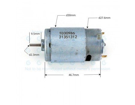 6-16.2VDC 10000rpm High Torque DC Motor 1030986 with Pinion Gear