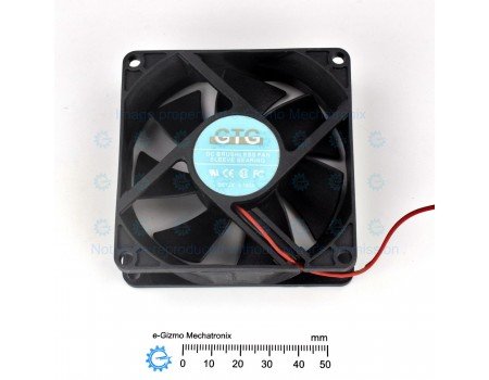 GTG PC Fan 12V 0.19A 80x80mm UL/CSA/FCC