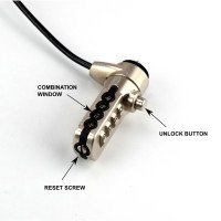 Premium OEM Cable Lock for Laptops Combination Lock DEFCONCL 2M AL7500
