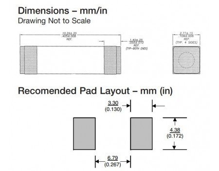 Bussman 5A 250VAC Fast Acting Brick Fuse 1025FA Series