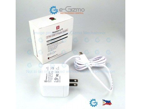 Raspberry Pi 5 27W 5.1V 5A Power Supply USB C-PD Official