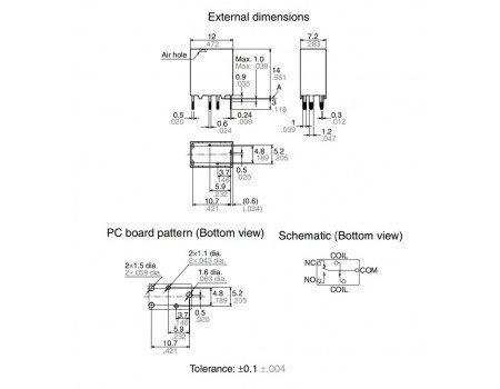 Panasonic ACTE7CR1 12V 20A Automotive Relay SPDT