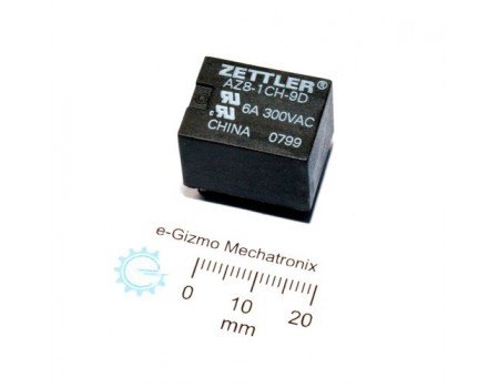 Zettler AZ8-1CH-9D 9V 6A Miniature SPDT Relay