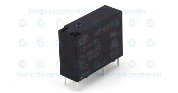 Hongfa HF46F-G/012-HS1 PCB Mount Relay 12V DC SPST