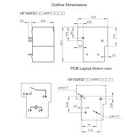 HongFa High Power Relay 30A 5V coil SPST HF165FD-5