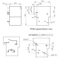 HongFa High Power Relay 30A 5V coil SPST HF165FD-5