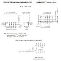 NEC EC2-5NJ 5V 2A DPDT High Reliability Compact Relay UL,CSA