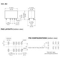 NEC EE2-5NU 5V 2A DPDT Compact SMD Relay UL,CSA