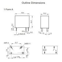 HengFu HF32FV-16/12-HLTF SPST 12V 16A TV-8 Miniature Power Relay