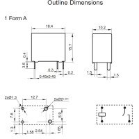 HengFu HF32FV-16/12-HLTF SPST 12V 16A TV-8 Miniature Power Relay HengFu HF32FV-16/12-HLTF SPST 12V 16A TV-8 Miniature Power Relay