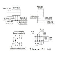 NAIS AGQ200S4H 4.5V 1A DPDT Ultra Small Package Flat Polarized SMD Relay NAIS AGQ200S4H 4.5V 1A DPDT Ultra Small Package Flat Polarized SMD Relay