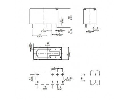 Song Chuan 881-2CH-F-C 24V 8A DPDT Relay UL,CUL,CSA,VDE Song Chuan 881-2CH-F-C 24V 8A DPDT Relay UL,CUL,CSA,VDE